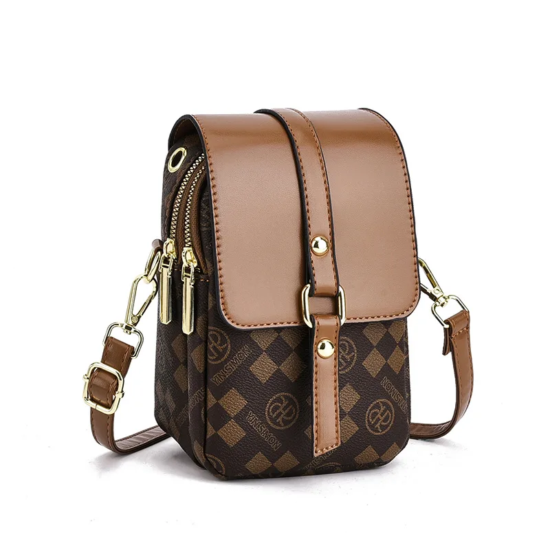 Fashion and Casual PU Soft Leather Women's Shoulder Crossbody Bag, Mini Mobile Phone Change Storage Bag