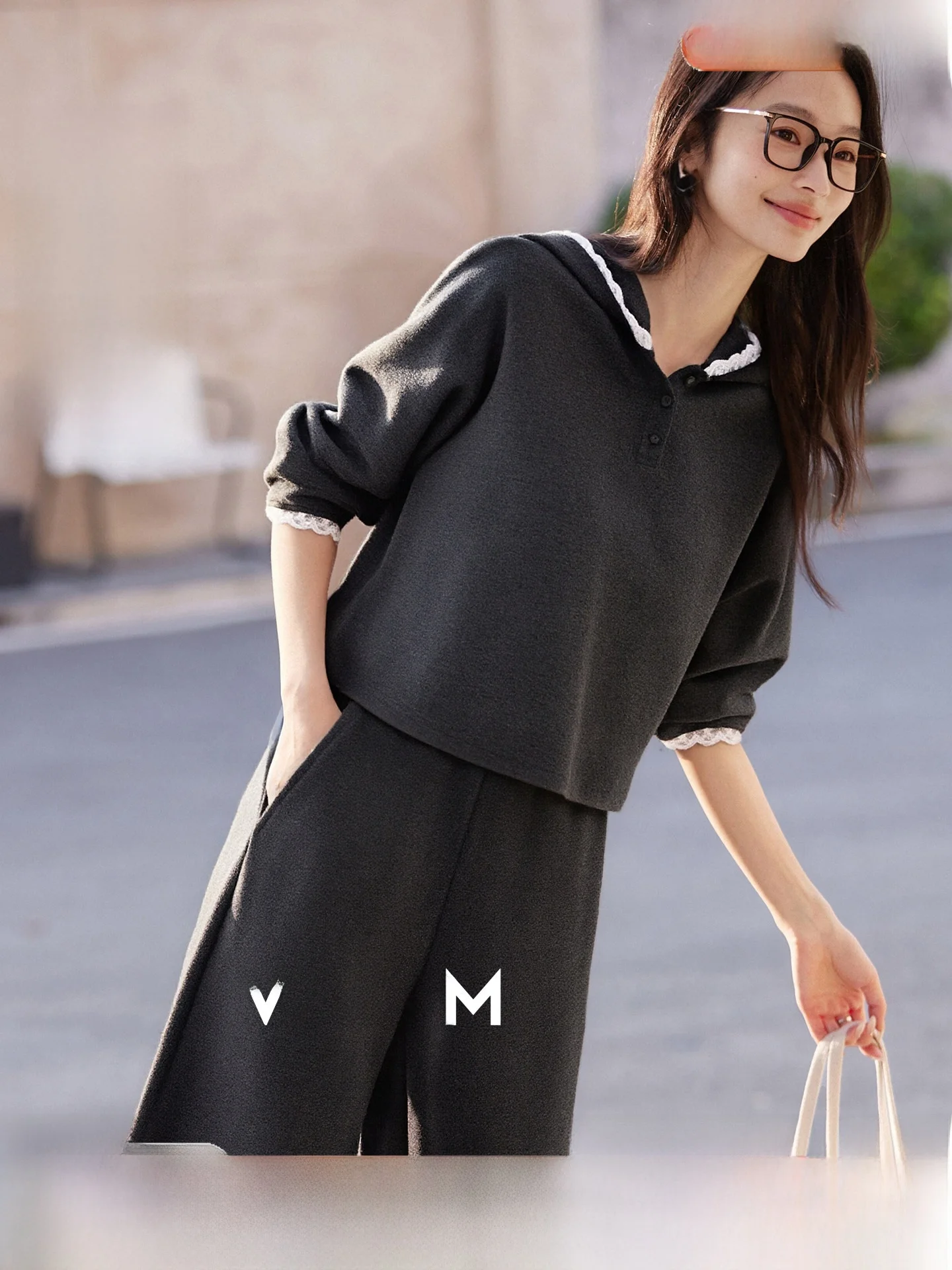 

Women's Sporty Two-Piece Set Spring Autumn New Wide Leg Pants Hoodie Casual Style Long Sleeve Long Pants Ensemble