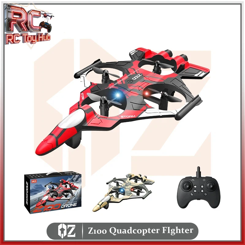 QZRC Z100 Fighter Drone Altitude Hold 360 Flip LED Light Hand Throw 2.4G EPP Foam Anti-collision Kids RC Aircraft Gift