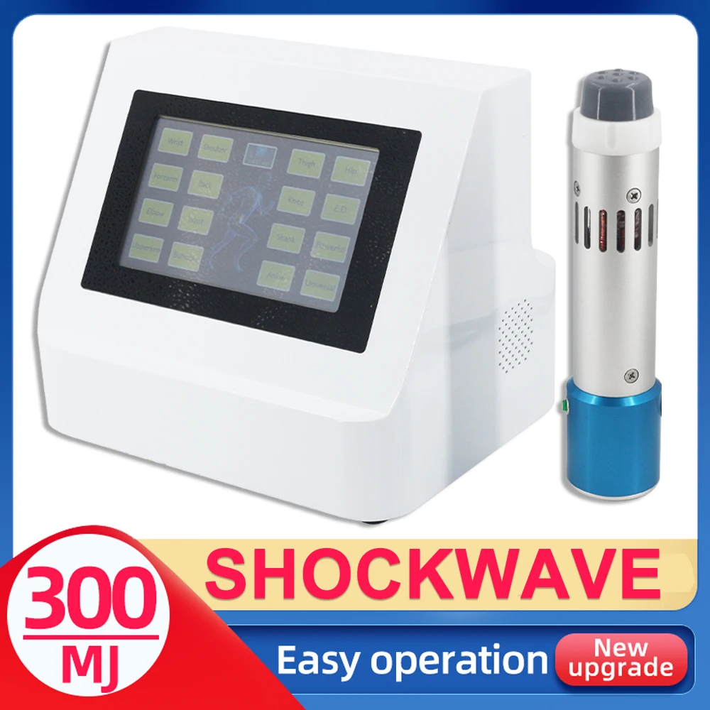 300mj Shockwave Therapy Machine With 7 Heads Pain Relief ED Treatment Relax Physiotherapy  Shock Wave Equipment Body Massage ﻿