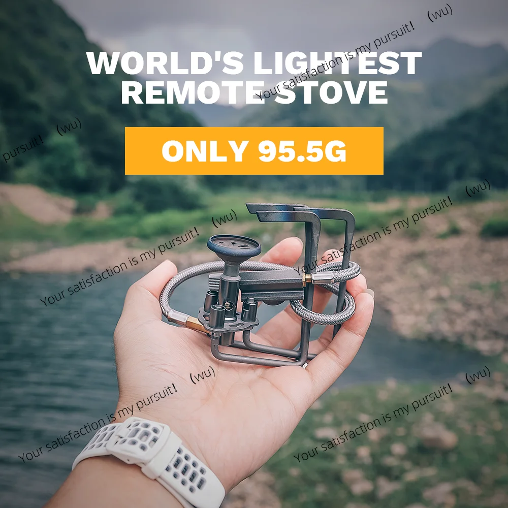 Light titanium split stove, portable camping stove with windshield, compact