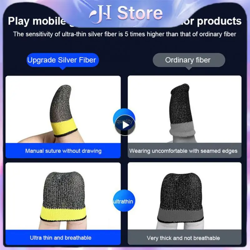 Flexible Cotton Material Game Fingertip Cover Easily Adjustable Mobile Game Thumb Gloves High Sensitivity Game Fingertips