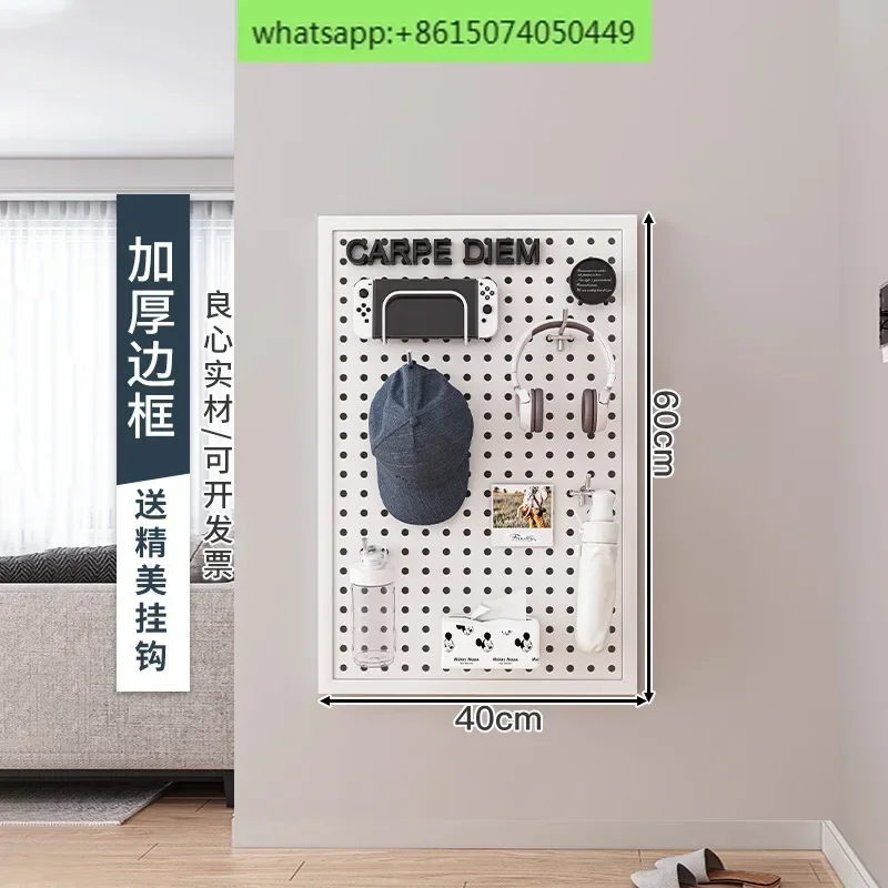 원형 구멍 보드 벽 선반 스테인리스 스틸 디스플레이 보관함 쥬얼리 하드웨어 도구 범용 벽걸이 보드