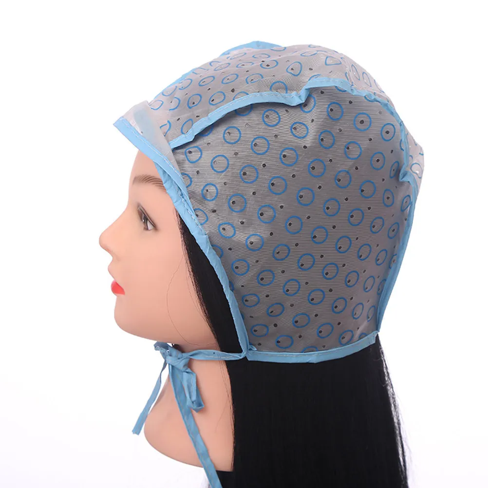 12Pcs Hair Highlighting Cap Disposable Salon Dyeing Cap Comfort Fit Waterproof Plastic with Protective Brim for Barber Shop