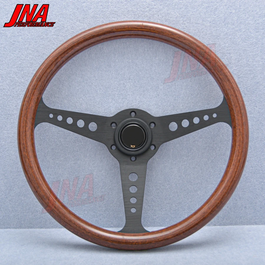 358mm California Heritage Indy Steering Wheel Classic Mahogany Wood Film Steer Wheel PC-ST54