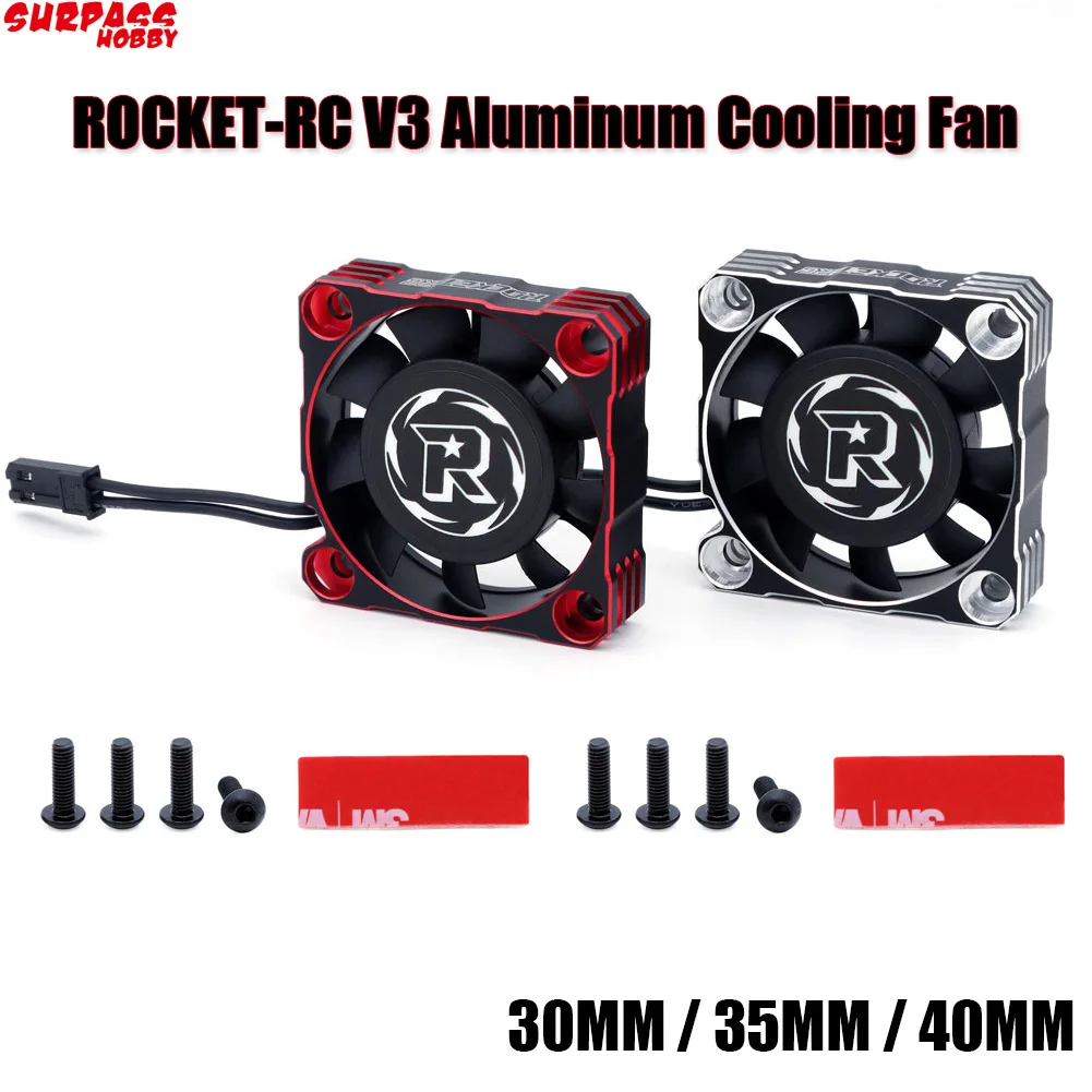 SURPASS Rocket-Rc Ventola di raffreddamento in metallo 30mm 35mm 40mm Ventola fredda in alluminio Dissipatore di calore Copertura della ventola per