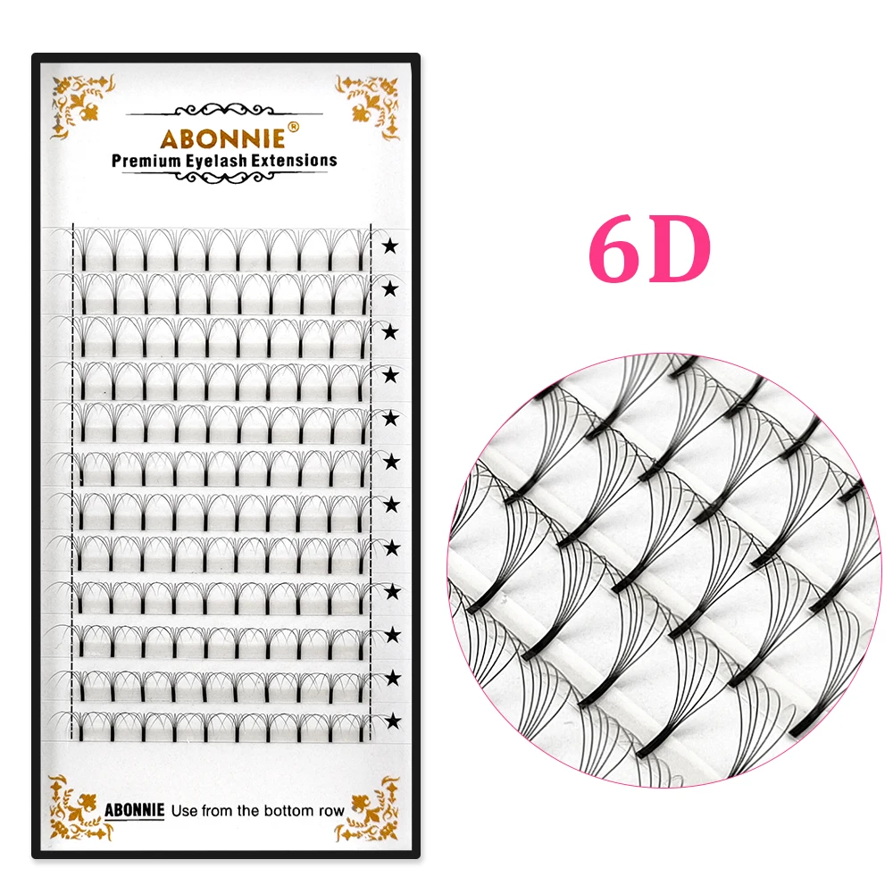 Abonnie Lange Steel Premade Fans Lash Russische Volume Wimperverlenging Premade Volume Fans Faux Mink Premium Wimpers Levert 3D-6D