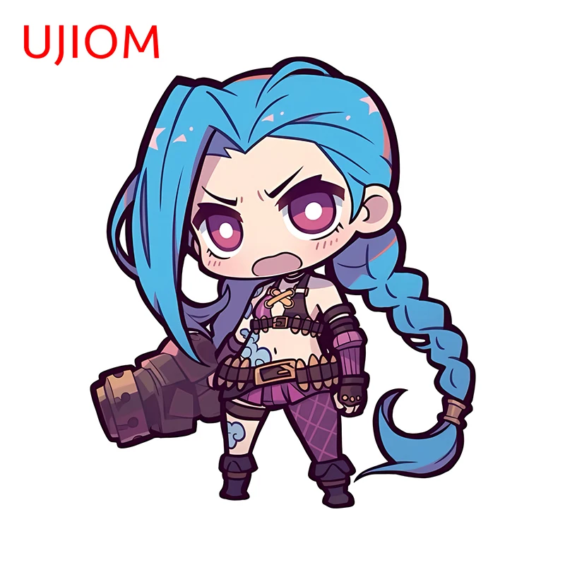 UJIOM Adorable Jinx League of Legends Wall Stickers Personality Anime Vinyl Decal Waterproof Scratch-Proof Laptop Decoration