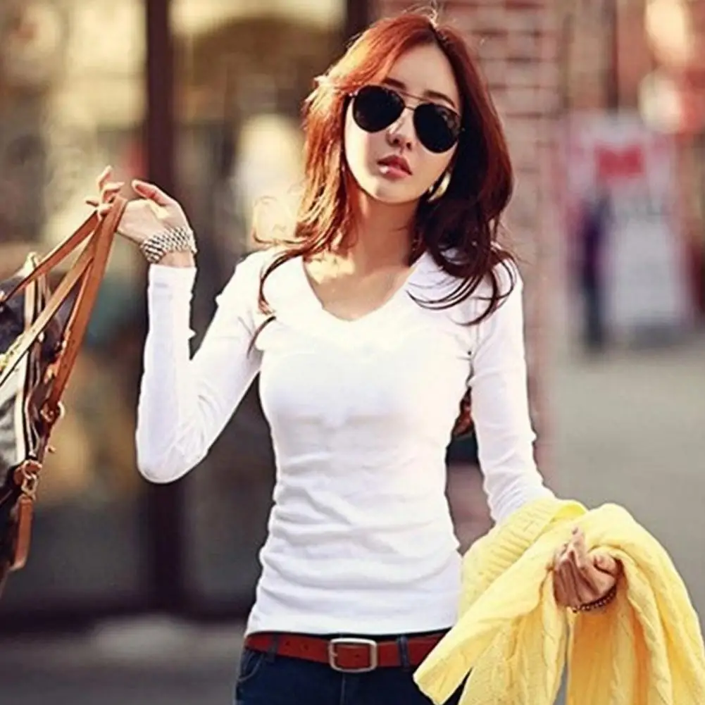 

Women Bottoming Blouse Slim Fit Lady Bottoming Top Autumn Winter Female Bottomed Blouse