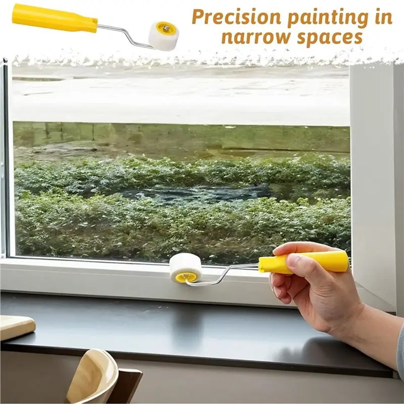 dt17-mini-paint-roller-corner-painting-tool-4-5-inch-foam-roller-for-trim-for-edge-touch-up-with-10-refills