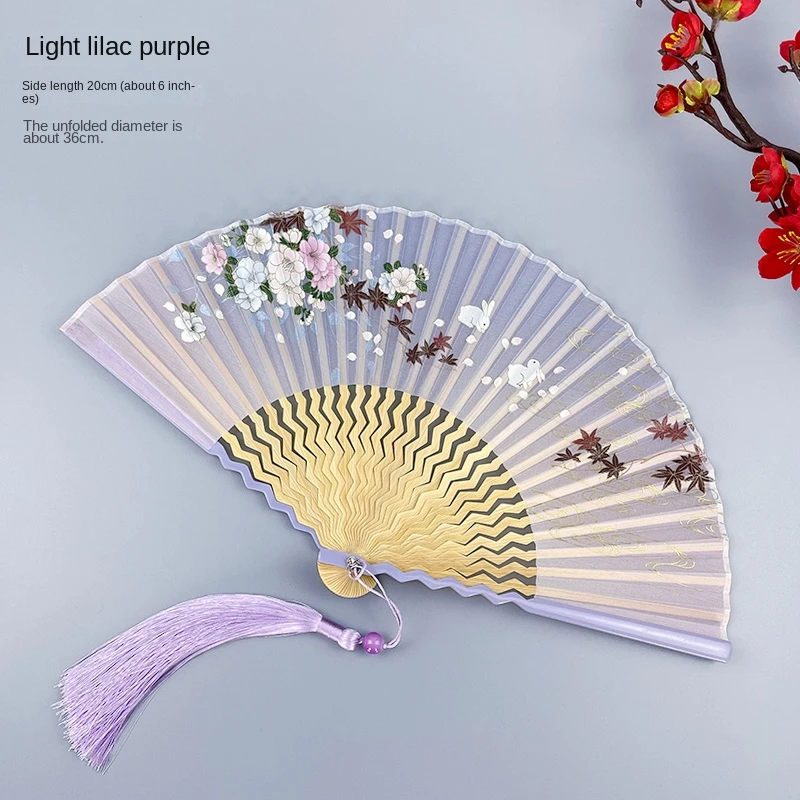 Women's Folding Fan Chinese Fan Dance Lovers Hand Fan Wedding Gift Fans Portable Bamboo Fan Personalized Craft Fan Ornaments