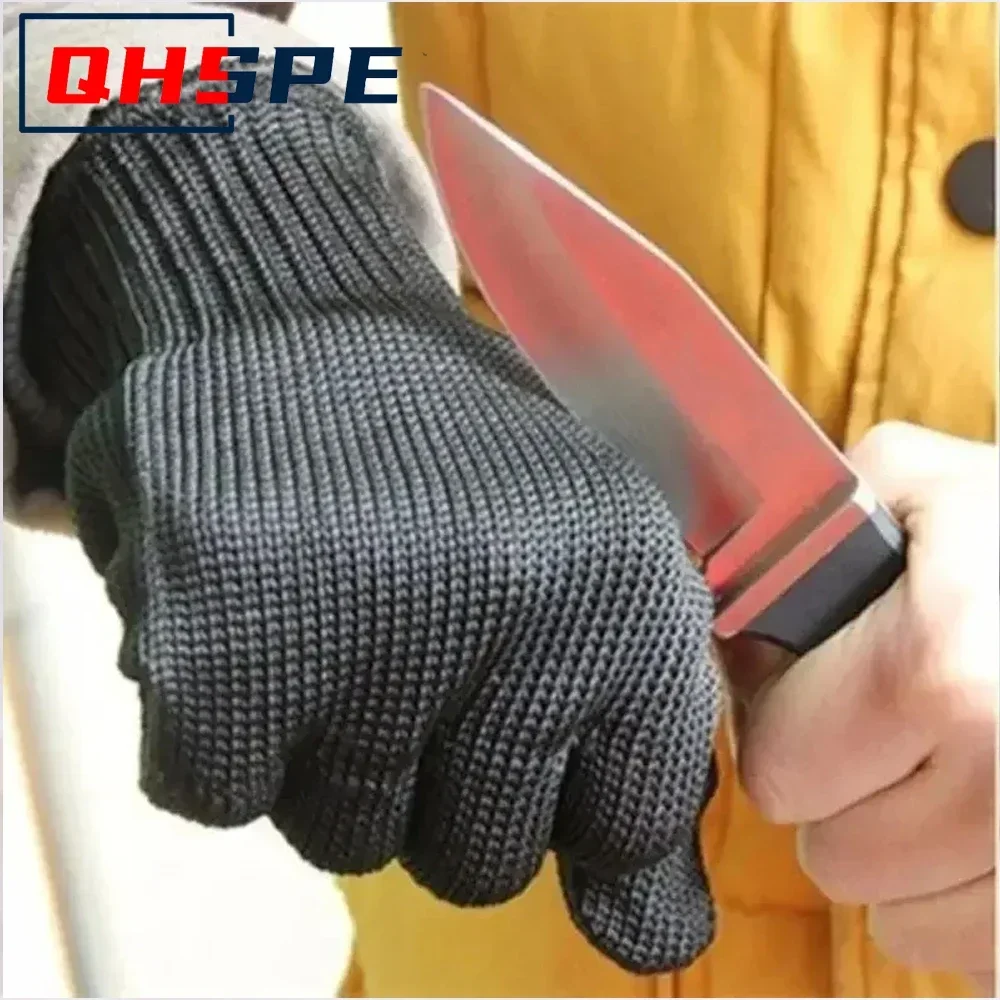 1 Pair of Stainless Steel Wire Cut Resistant Safety Gloves Industrial Gloves, Scratch Resistant,Wear Resistant,Safe and Reliable