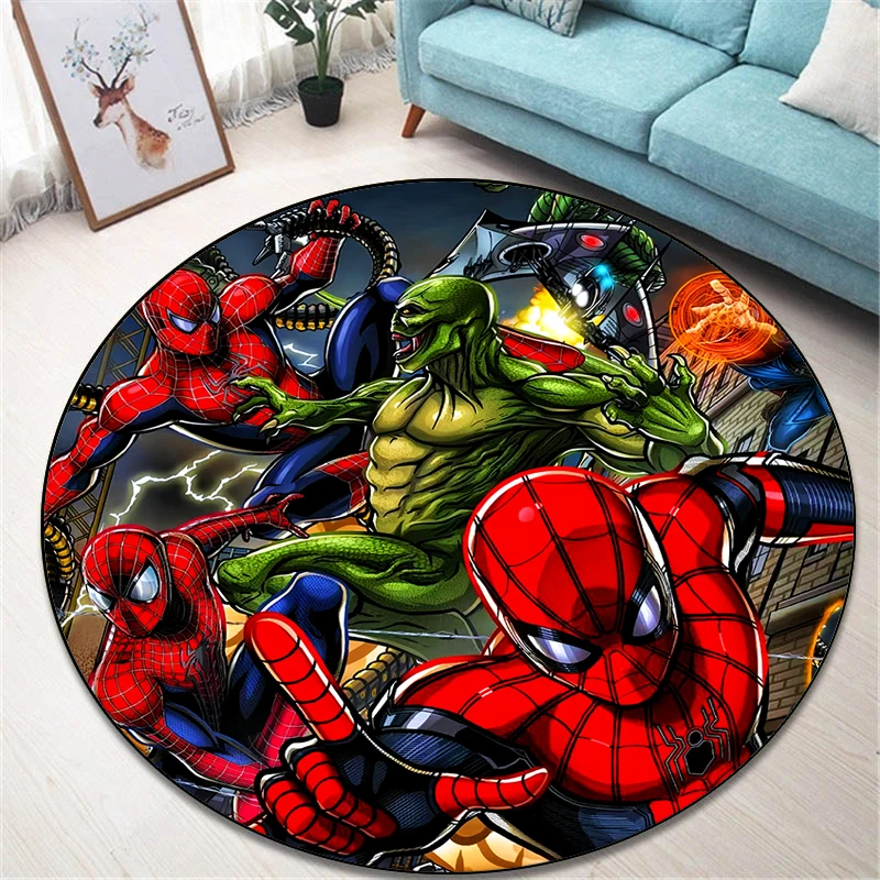 Spider-man Marvel Universe Round Carpet,bedroom rug,Living Room,door mat,room decoracion,area rug,washroom floor mat,home