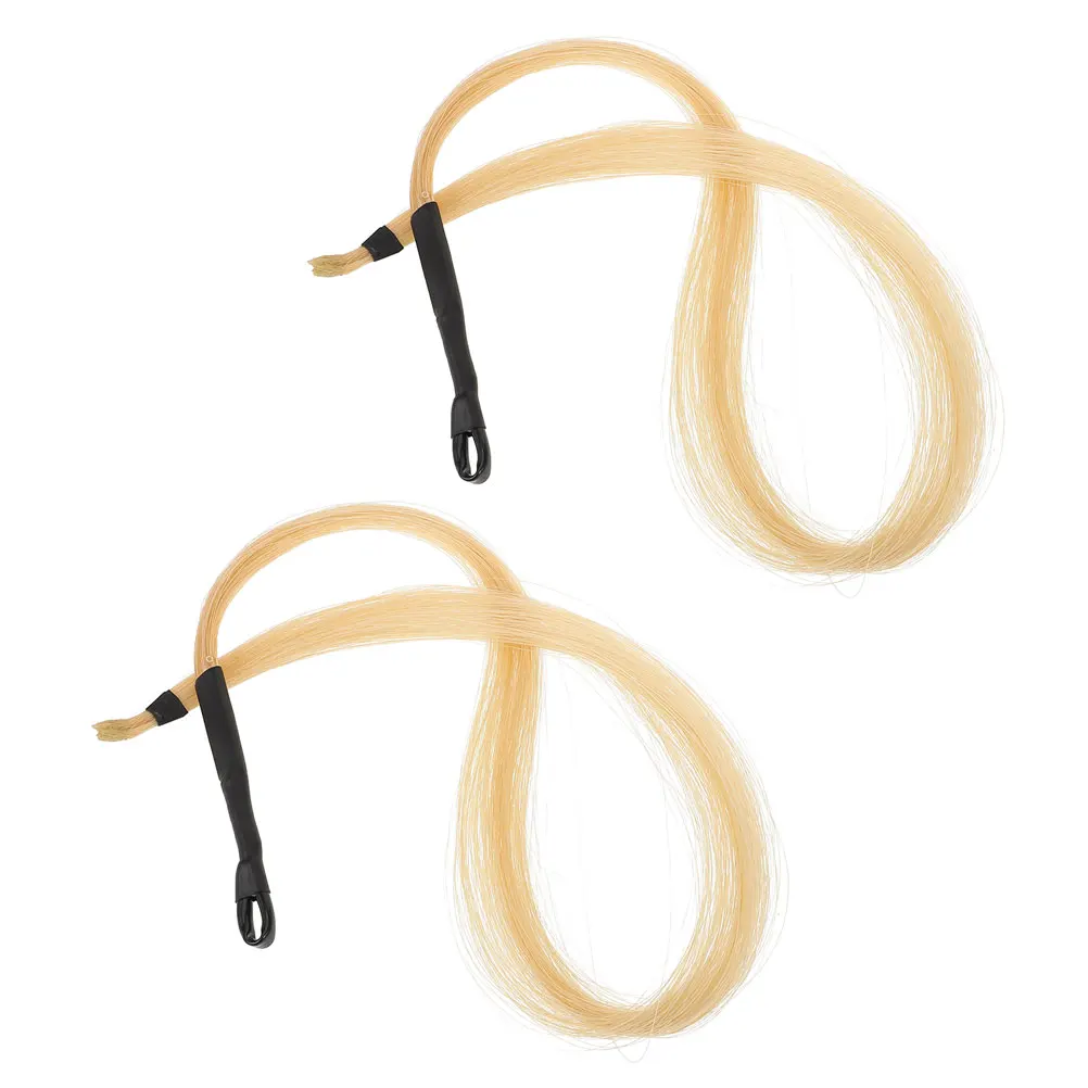 

2set Erhu Bow Hair 80Cm Natural Horsetail Replacement For Chinese Erhu String Instruments Durable Elasticity High Sound Purity