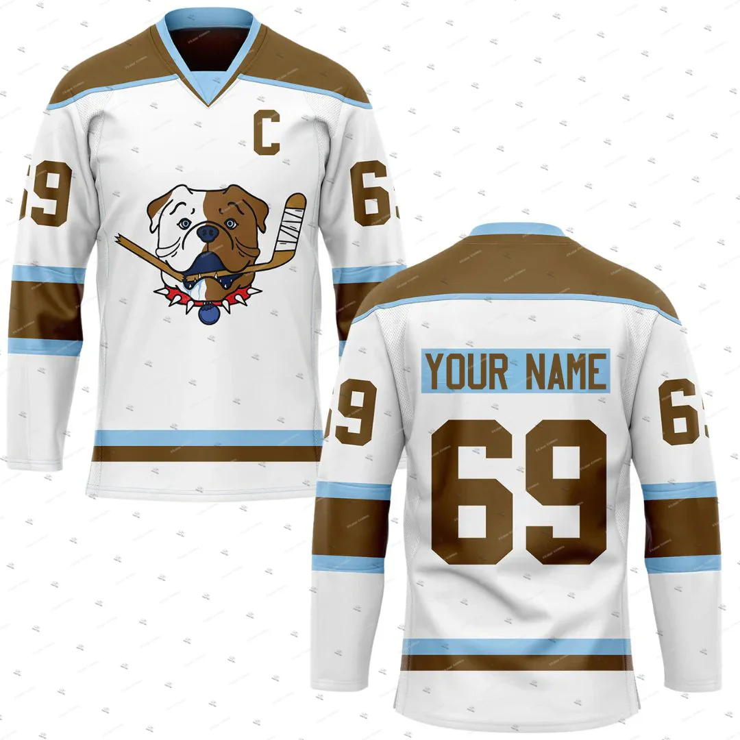 Custom Name Logo Graffiti Retro Vintage Hockey Jersey Lace Shirts Long Sleeves 3D Print Unisex Harajuku Casual Funny Pullover 1