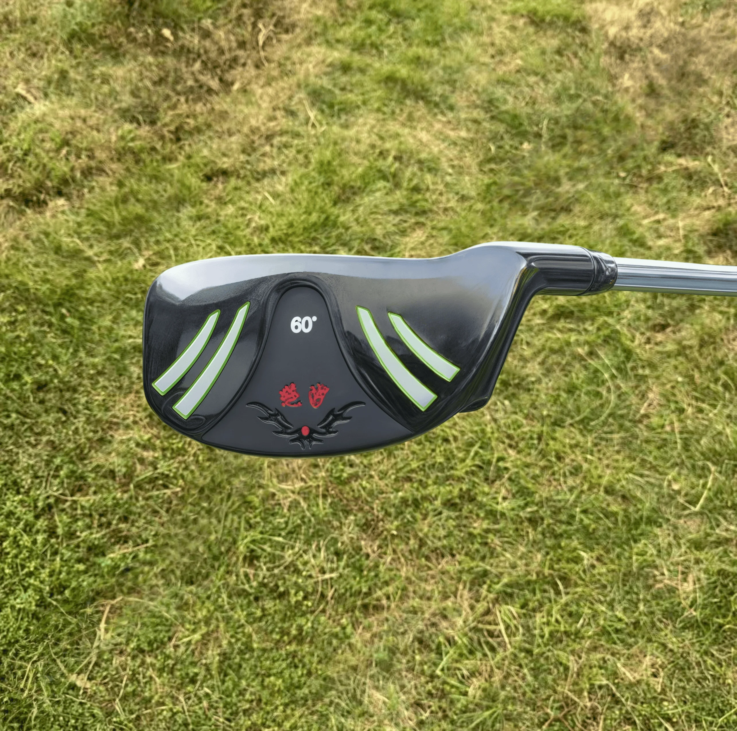 Golf Chipper, Black Green Accent, Easy Chipping, Consistent Roll, Grooved Face, Red Dot Aim, Forgiving, Men Women