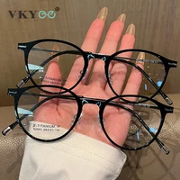 VICKY, nuevo diseño Retro de titanio puro, moda Simple, gafas de lectura antiluz azul para mujer, prescripción personalizable 82003Z
