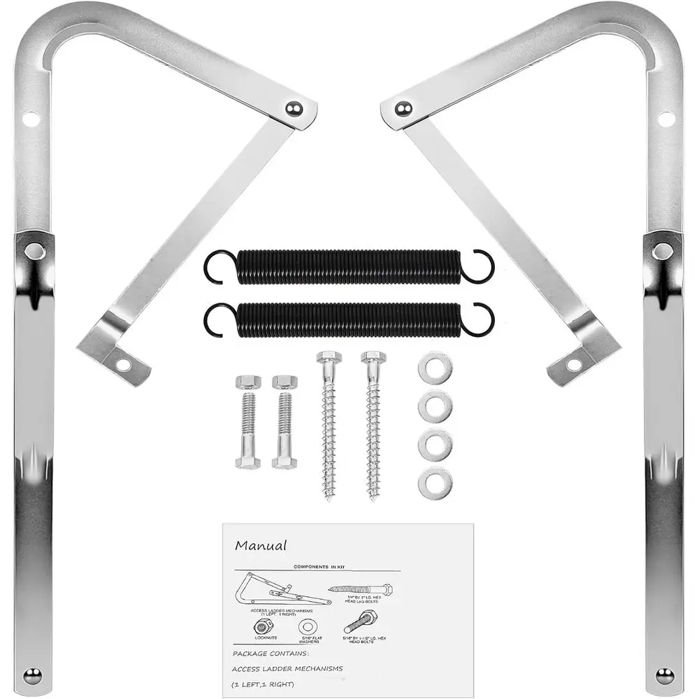 

Heavy Duty 55-1 Attic Ladder Spreader Hinge Arms with Springs,Compatible with Werner (Mk1 Thru Mk3),A2208 A2210 A2508 A2510 W220