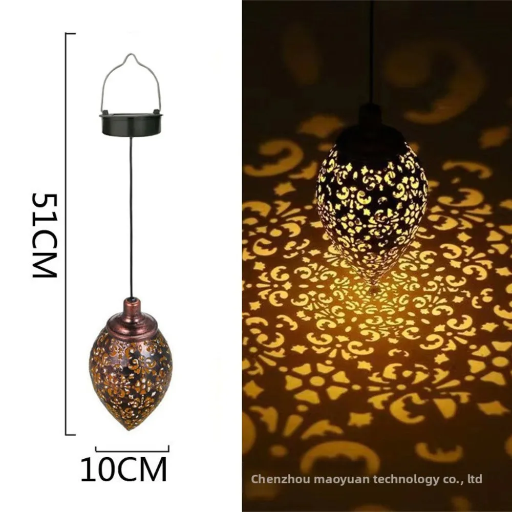 الحديد الفن مقاوم للماء قطرة الماء الشمسية في الهواء الطلق حديقة فناء المناظر الطبيعية جوفاء الديكور الإسقاط الحديقة معلقة الخفيفة