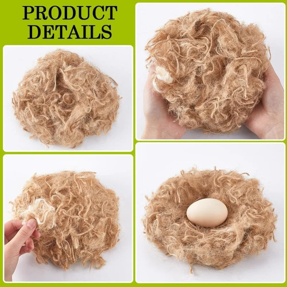 40g Bird Nesting Material Jute Bird Nests Bedding Material Mixing Canary Nesting Material Finch Parakeet Nesting Materials