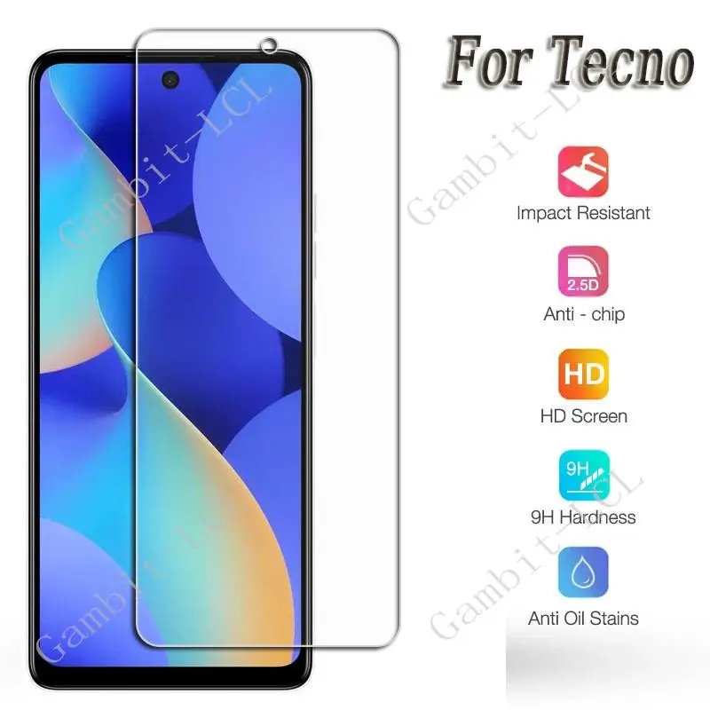 

For Tecno Pova Neo 2 3 Pouvoir 4 Pro Pop 6 7 5 LTE Spark 9 9T 10 10C Go 2023 2022 2020 Tempered Glass Protective Screen Film