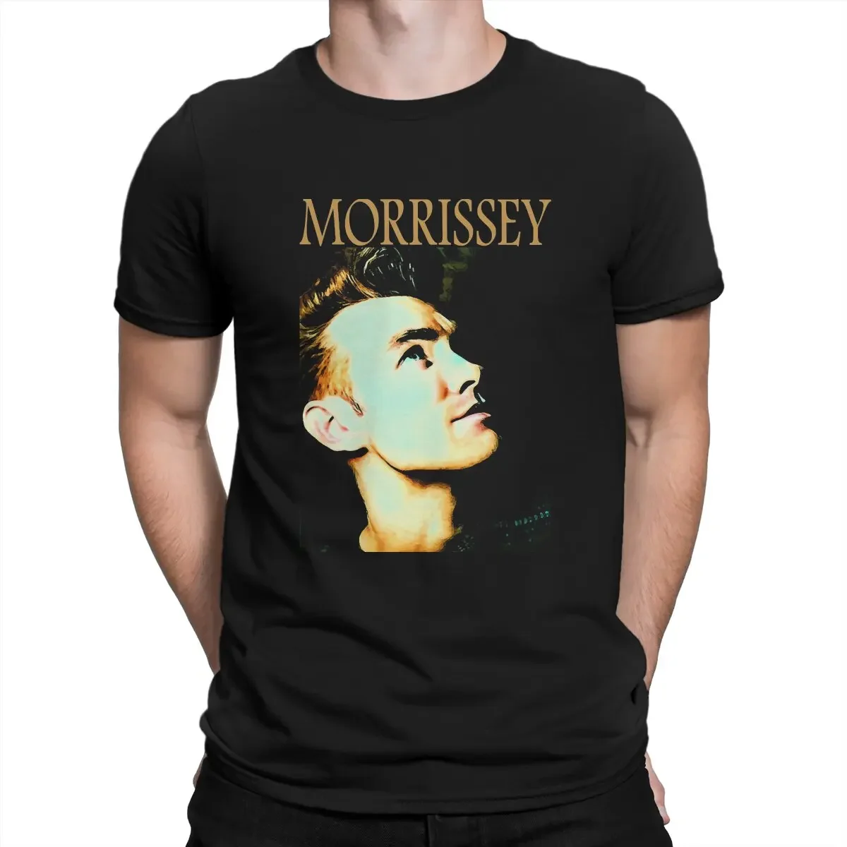 

Мужская футболка с круглым вырезом Morrissey, черная неформальная футболка из Ткани в стиле Смита, 80s, 90s, 2024