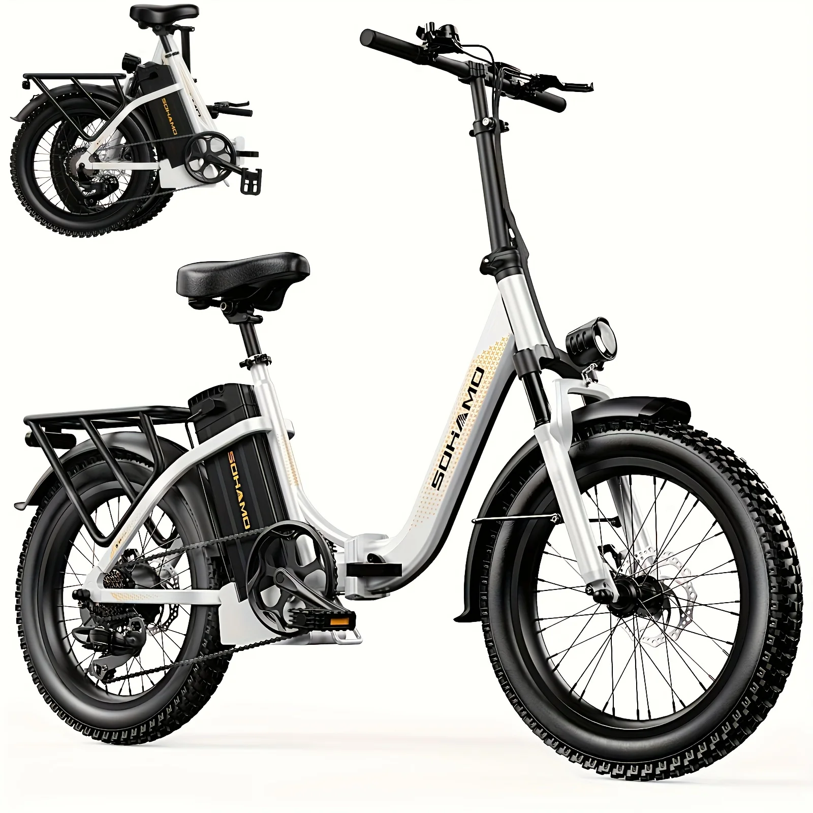 Loop Electric Bike Folding Bike For Adult Men Women, 750W Motor 19Mph Up To 40Miles | Large 48V 15Ah Removable Battery