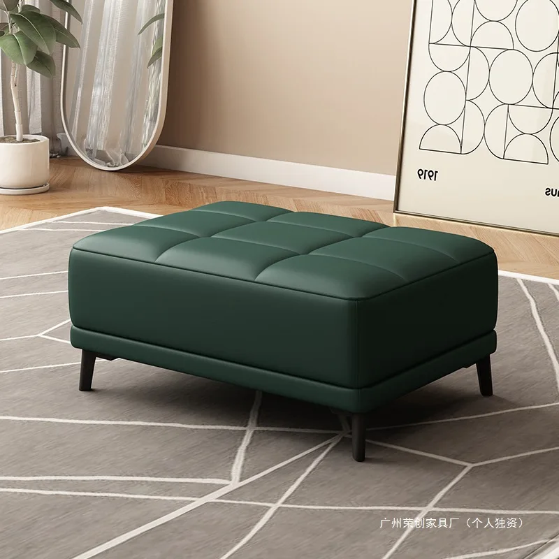 AOLIVIYA Living Room Foot Stool Ottomans Hallway Bench Lazy Rest Pedal Changing Shoe Chair Leather Sofa Princess Ottoman