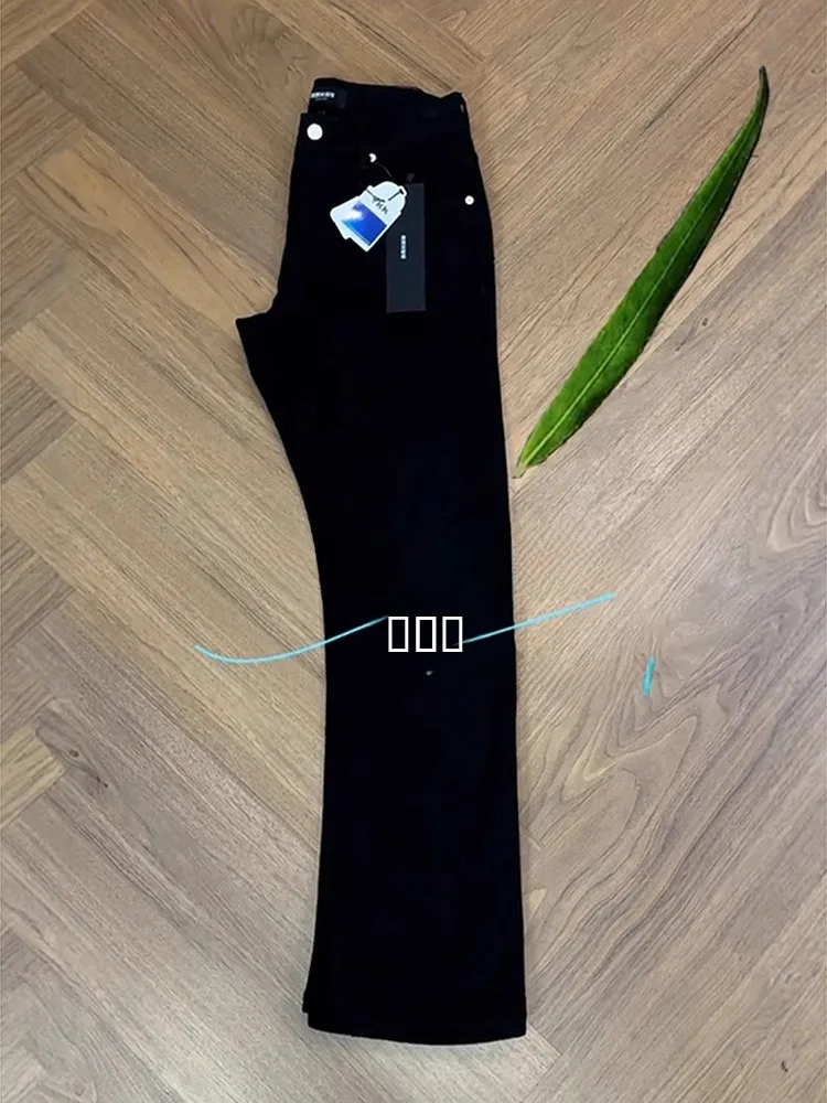 

Мужские джинсы Cleanfit с флисовой подкладкой, прямого кроя, черные, большие размеры, повседневные, со средней посадкой, на молнии, для подростков