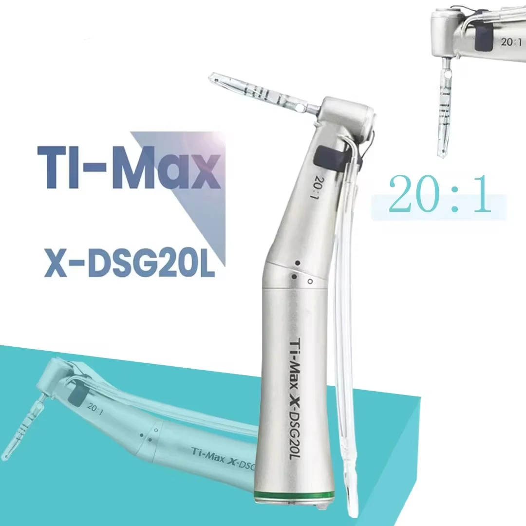 

Push Button 1:5 Dental Contra Angle Handpiece Increase Speed Handpiece Mini Head Ti Max X95L Inner Water Spray Red Ring