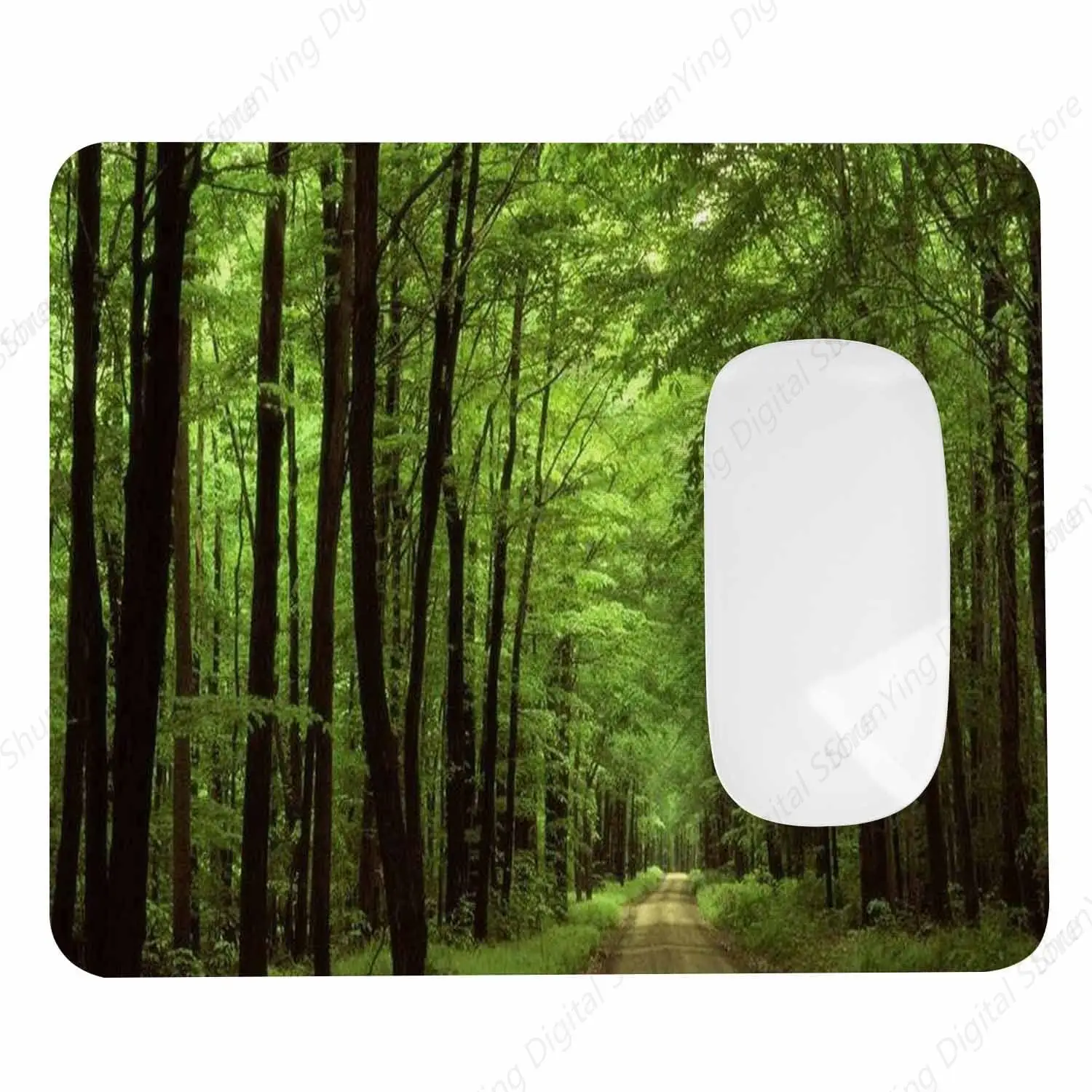 Mouse Pad Green Path Anti Slip Rubber Base Suitable For Gaming Office Laptop Mouse Pad 25*30cm