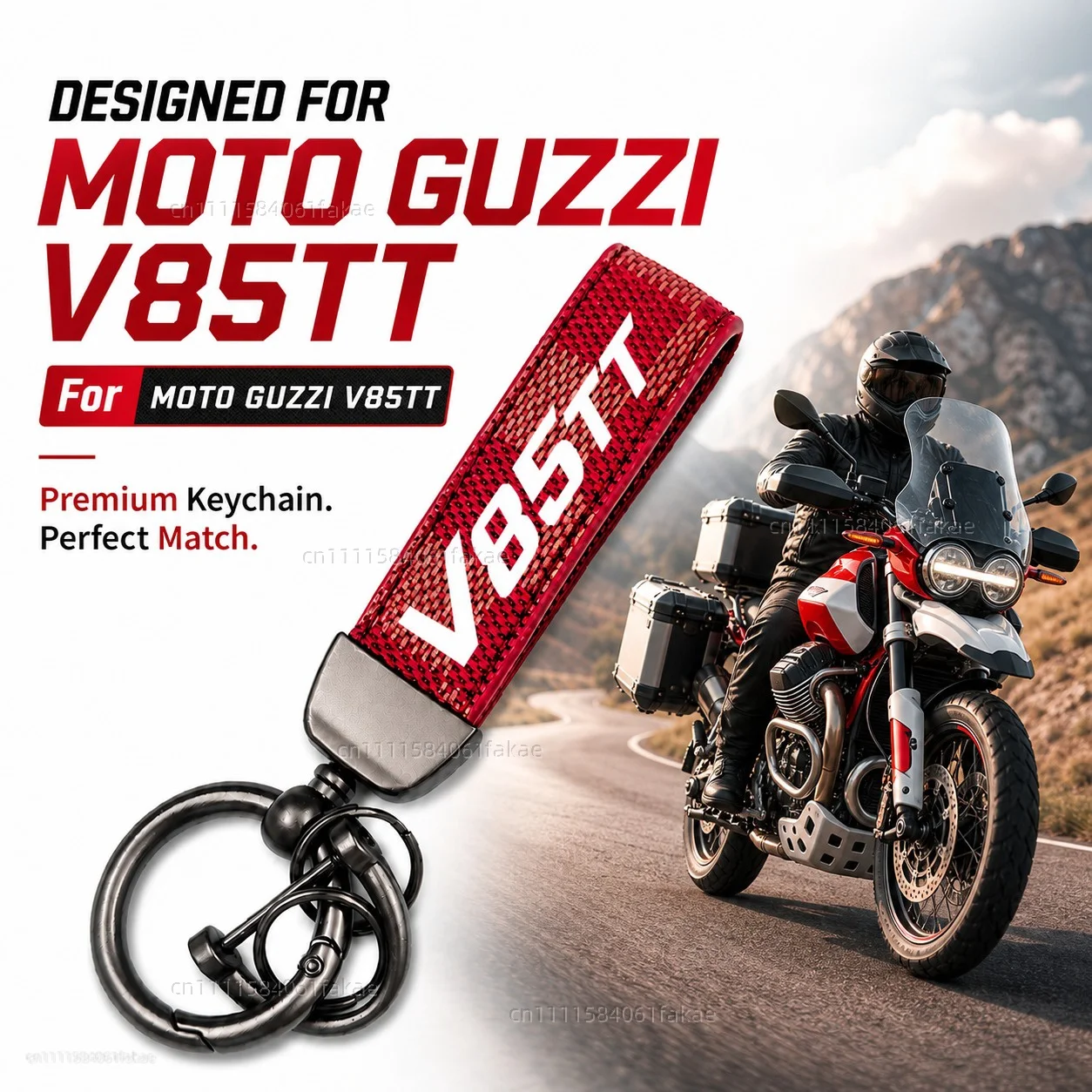 For MOTO GUZZI V85TT V 85 TT V85 TT Motorcycle Keychain Leather Key Ring Custom Logo Gift for Rider Men Women Accessories