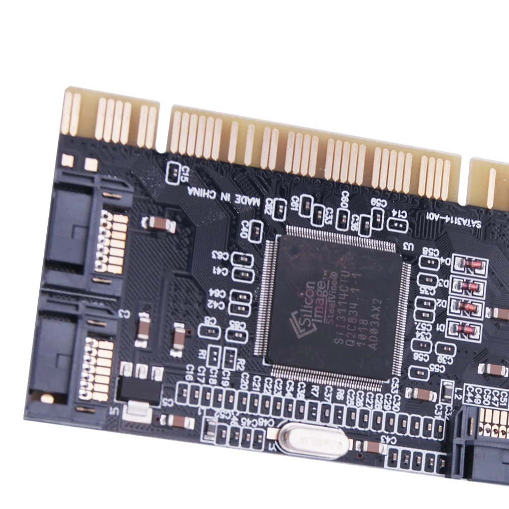 4 Ports PCI SATA Raid Controller Internal Expansion Card with Two Sata Cables, for Desktop PC,Support SATA Hard Drive