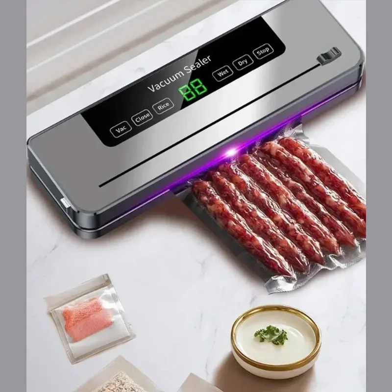 Automatic Vacuum Sealer Machine for Food Dry & Wet Mode, Compact Home Use Food Preservation System to Extend Freshness