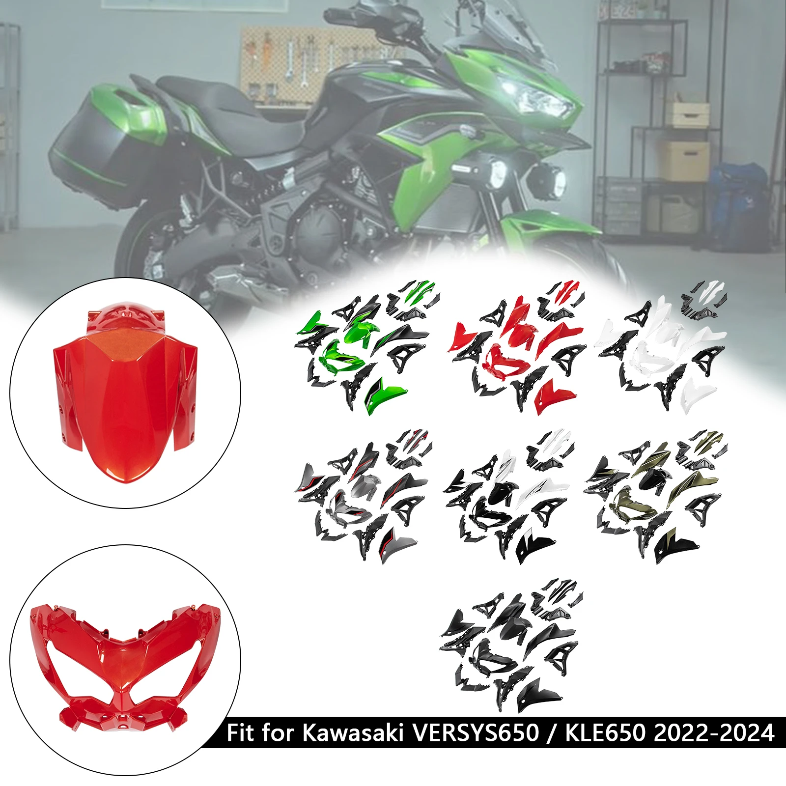 Topteng Injection ABS Bodywork Fairing Kit For Kawasaki VERSYS 650 KLE 2022 2023 2024 2025 2026