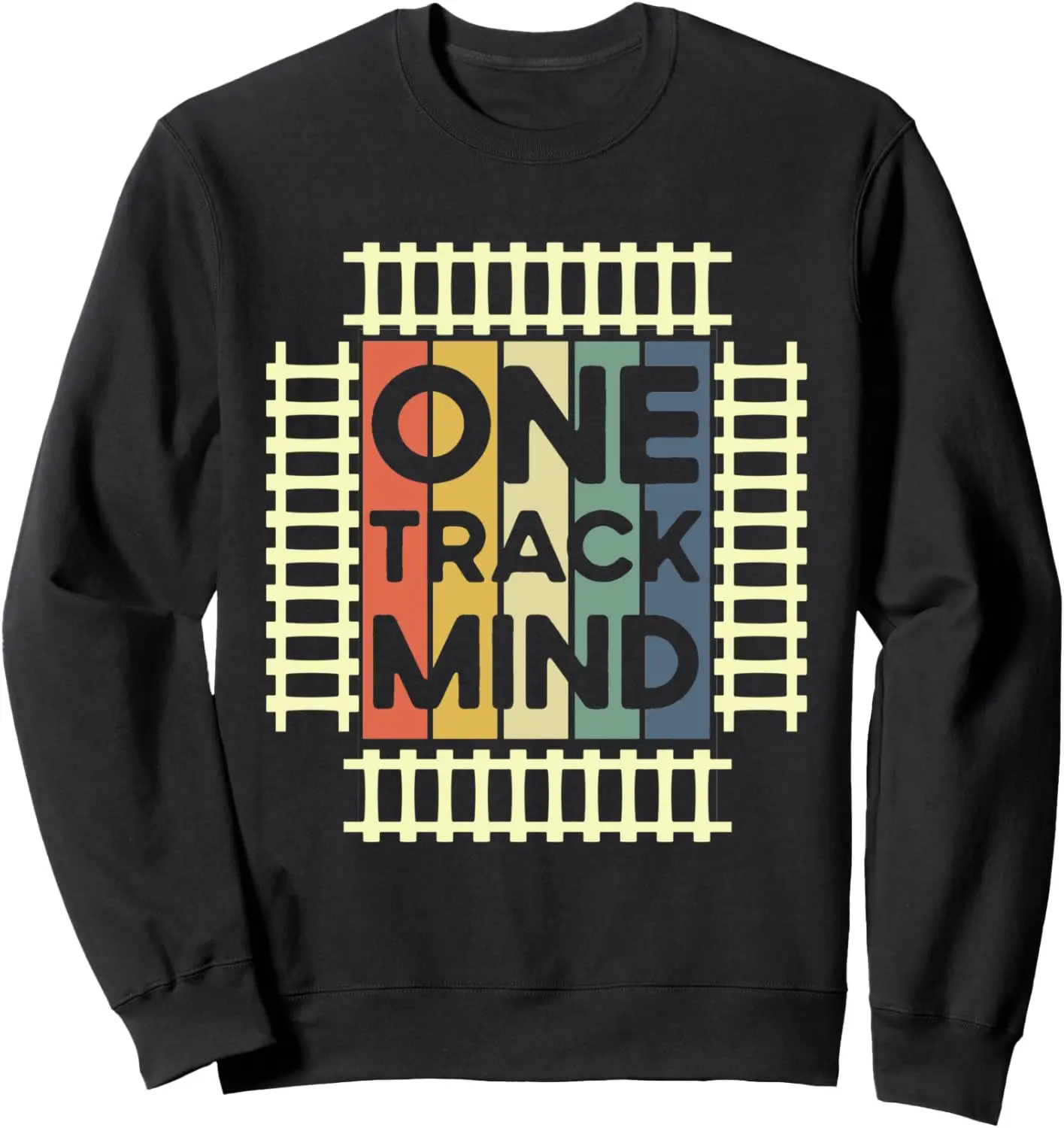 Train Shirt For Men One Track Mind Boys Model Railroad Train Sweatshirt