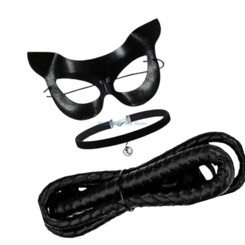 N7YF CATS Trang phục Phụ kiện Mèo Phụ nữ Trang phục giả mạo Mèo Mặt nạ chuông