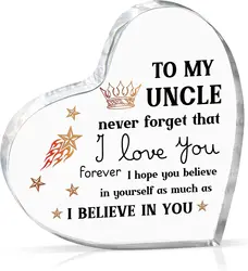 A gift for uncle, a Father's Day gift for niece's uncle - encouraging acrylic souvenirs