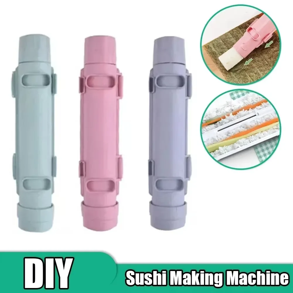 Quick Sushi Maker Japanese Roller Rice Mold Bazooka Vegetable Meat Rolling DIY Sushi Making Machine Home Kitchen Gadgets Tools