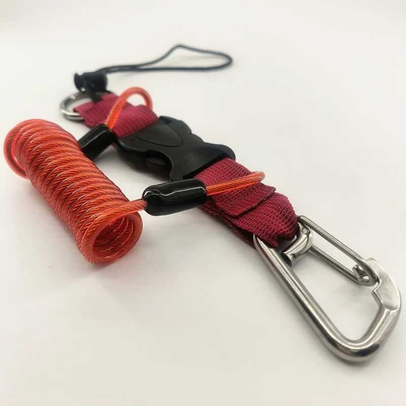 304 Stainless Steel Buckle Hook, Spring Wire Rope, Diving Telescopic , Diving Fishing Gear Camera Anti-drop Rope