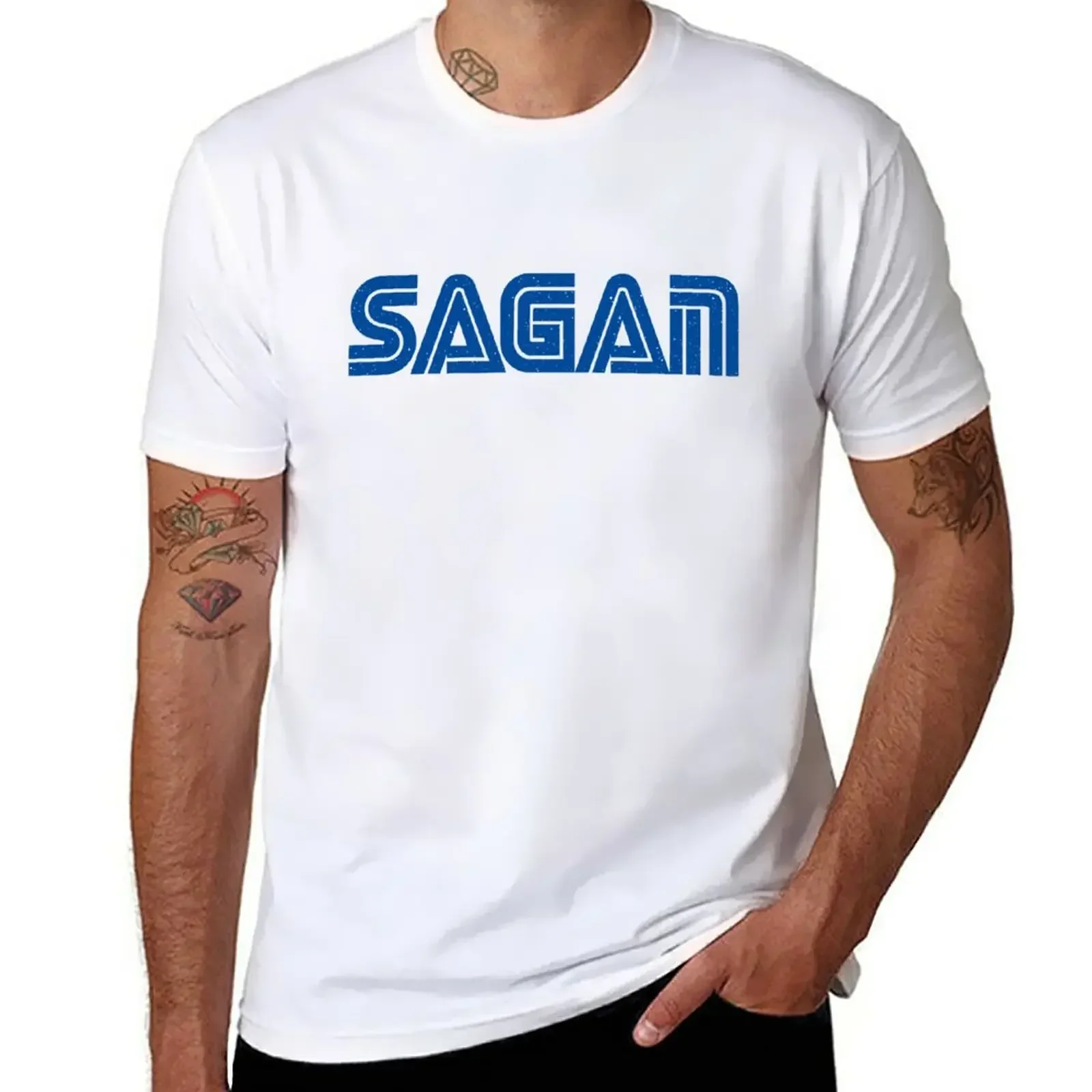 SAGAN T-Shirt plain kawaii clothes plus size tops heavy weight t shirts for men