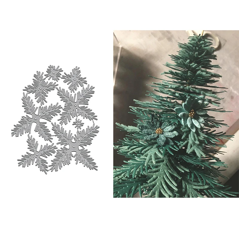 2024 New Arrival Christmas Pine Tree Decration Metal Cutting Dies for Scrapbooking Knife Mould Blade Punch Stencil Card Making