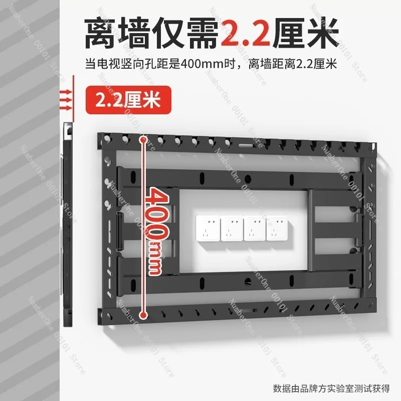دعامة تثبيت على الحائط للتلفاز تلسكوبية رفيعة للغاية مناسبة لشاشات 75 85 98 100 بوصة دوارة قابلة للسحب قابلة للتعديل #2