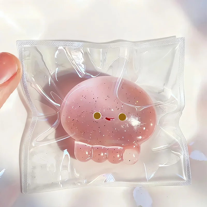Cute Jellyfish Squeeze Toy, Taba Toy, Marine Animal Slow Rebound Decompression Toy Sensory Stimulation Toy, Soft TPR Material, Party Fingertip Fun Gift - Detail 1