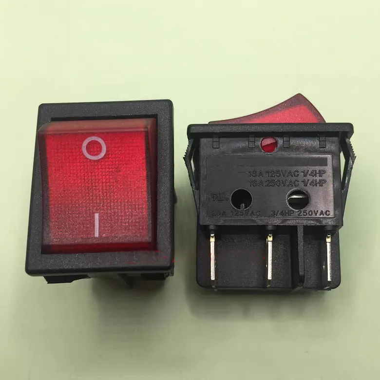 Imported authentic ship type switch rocker switch R220-1C5N-BB1-NW/R220-1C5L-BR1-NW 16A UL VDE certified with light