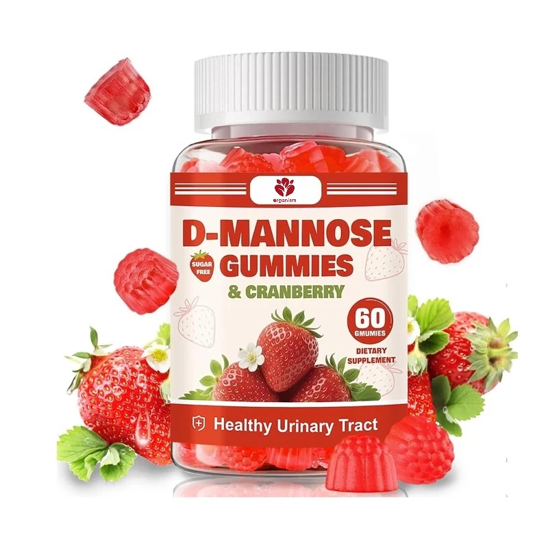 

D Mannose with Cranberry Gummies, D-Mannose Supplements 1300mg for Women, Support Natural Urinary Tract, Sugar-Free
