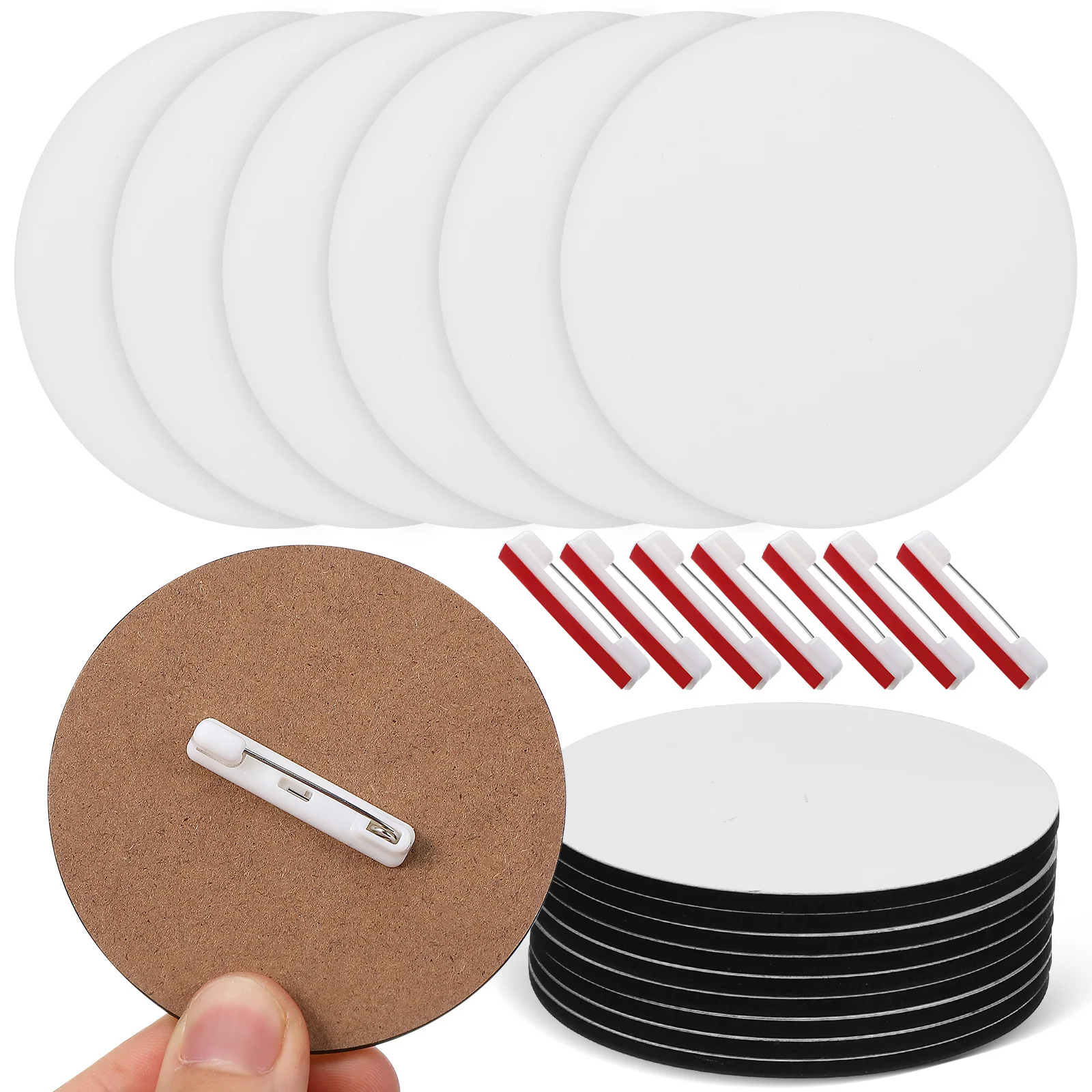 

30Pcs Round Sublimation Blanks for DIY Button Badges Custom Name Tags for Work Professional Identification Badges Conference