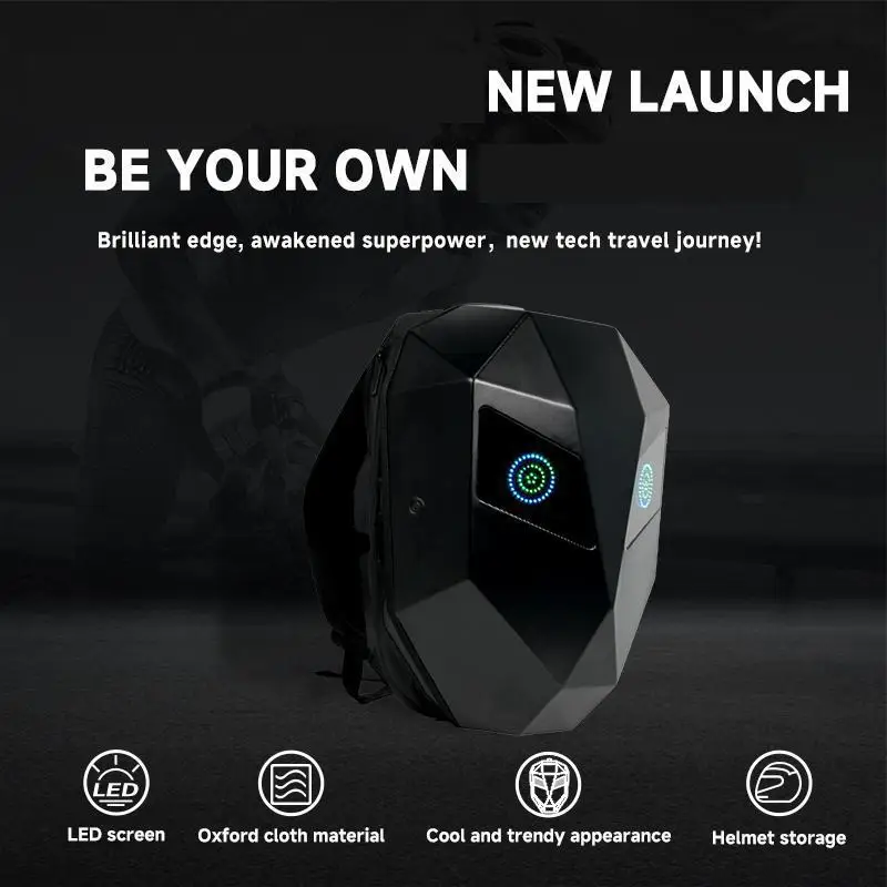G1 Knight LED Backpack: ABS+PC, 53 bead circular light, button control, power bank operated School Bag Men's Backpacks Woman