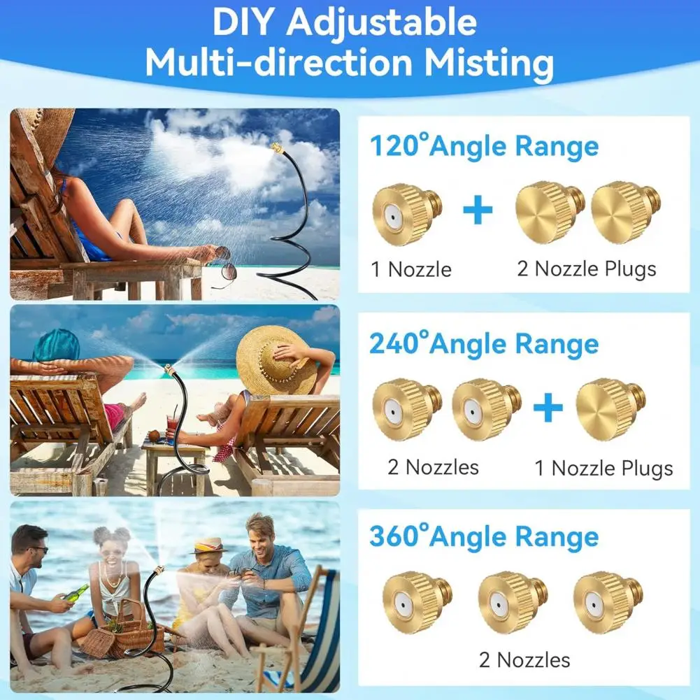 

Premium Mist Effect Hose Attachment Outdoor Hose Misters for Patio Garden Flexible System for Chicken Backyard Bird for Ultimate