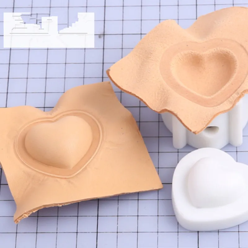 DIY leather craft 30mm heart shape made modeling fixed tool